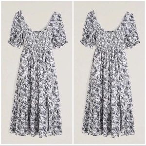 Abercrombie & Fitch Short-Sleeve Smocked Midi Dress - Sz S, NWT